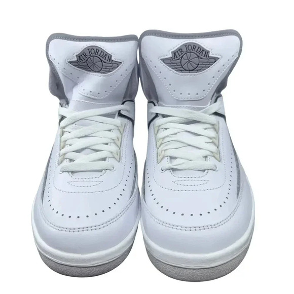 Jordan DQ8562-100 Air Jordan 2 Retro GS Athletic Sneaker Mid White/Gray 6 Kids - Picture 3 of 8